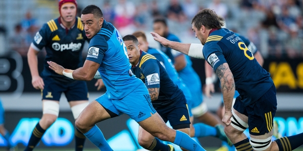 Blues halfback Bryn Hall gets the opportunity to shine against the Crusaders, the team he will play for next season, tomorrow night at Eden Park. Picture / Jason Oxenham