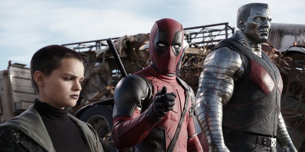 A scene from the movie Deadpool, starring actor Ryan Reynolds.