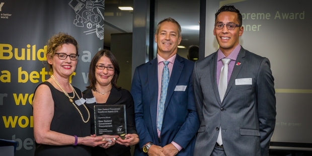 Procurement Awards supreme winner - the Collaborative Procurement Banking Team for New Zealand Government Procurement. Photo / Supplied