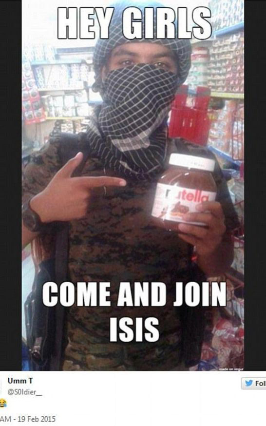 Even Nutella has been used in Isis's propaganda machine.