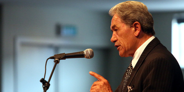 Winston Peters made the comments while giving a speech at the University of Auckland today. Photo / File