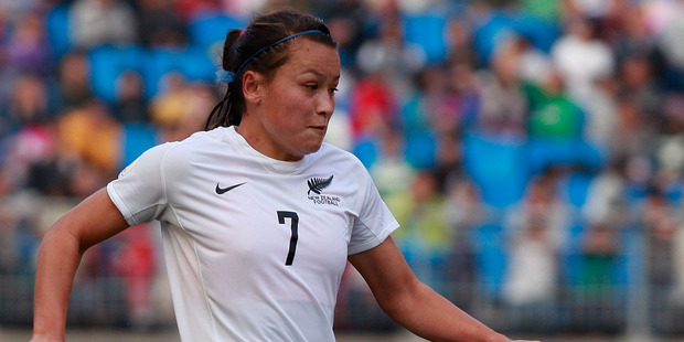 Ali Riley in action against South Korea in 2010. Photo / Getty Images