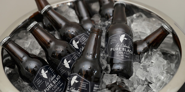 La Colombe cold pressed coffee on display at The 8th Annual New York Culinary Experience. Photo / Getty Images