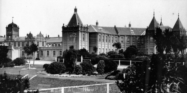 The former Porirua Lunatic Asylum, built in 1887. Photo / Pataka Museum Collection, Porirua Library