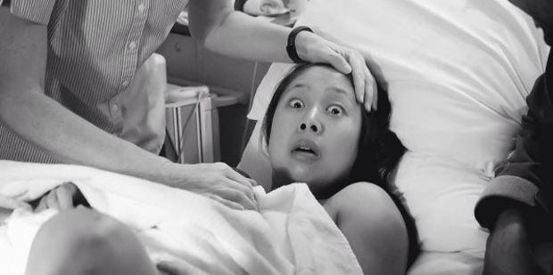 The moment Koto Nakamura was told the sex of her baby. Photo / Itty Bitty Photography, Jessica Jackson