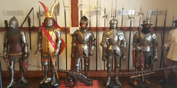 Suits of armour on display in Castle Marksburg. Photo / Winston Aldworth