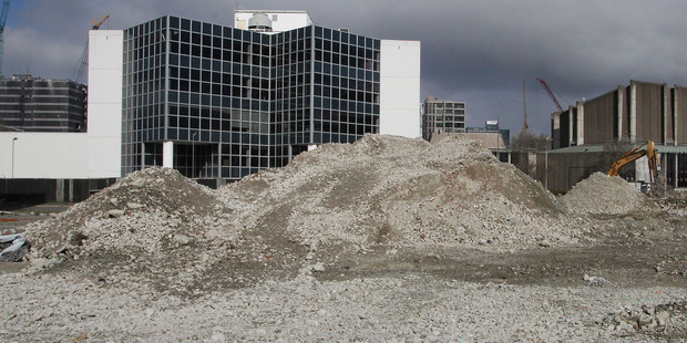 The site of the former earthquake-damaged Christchurch Convention Centre, opposite the Town Hall on Kilmore Street. Photo / Geoff Sloan