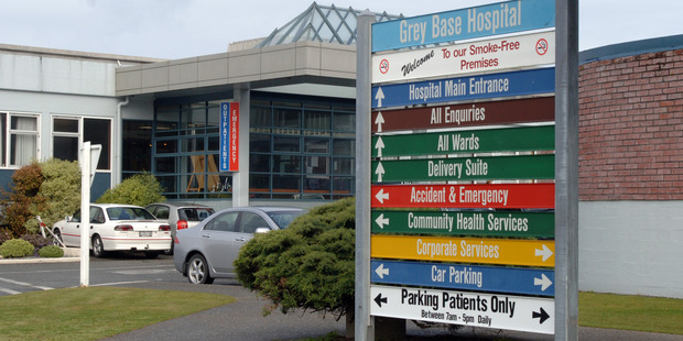 Grey Base Hospital and Emergency entrance, Greymouth, West Coast. Photo / Ross Setford