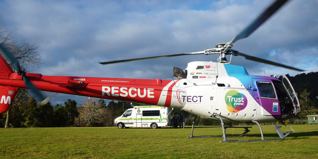 TECT Trustpower Rescue Helicopter was dispatched to Matakana Island this afternoon. Photo/file