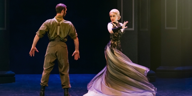 Russell Dixon as Juan Peron and Heather Wilcock as the feisty Evita.
