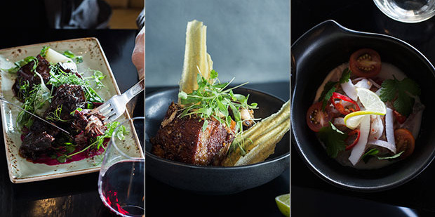 In Bite this week: Beef cheeks, sweet and sour lamb ribs and trevally kokoda. Photo / Bite magazine