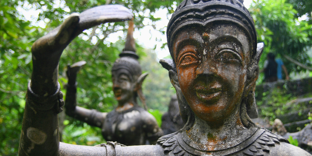 Stone statue in the magic garden, Ko Samui. Photo / iStock