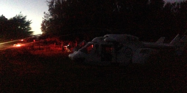 The teen was airlifted by the Palmerston North Rescue Helicopter to Hutt Hospital. Photo / Supplied