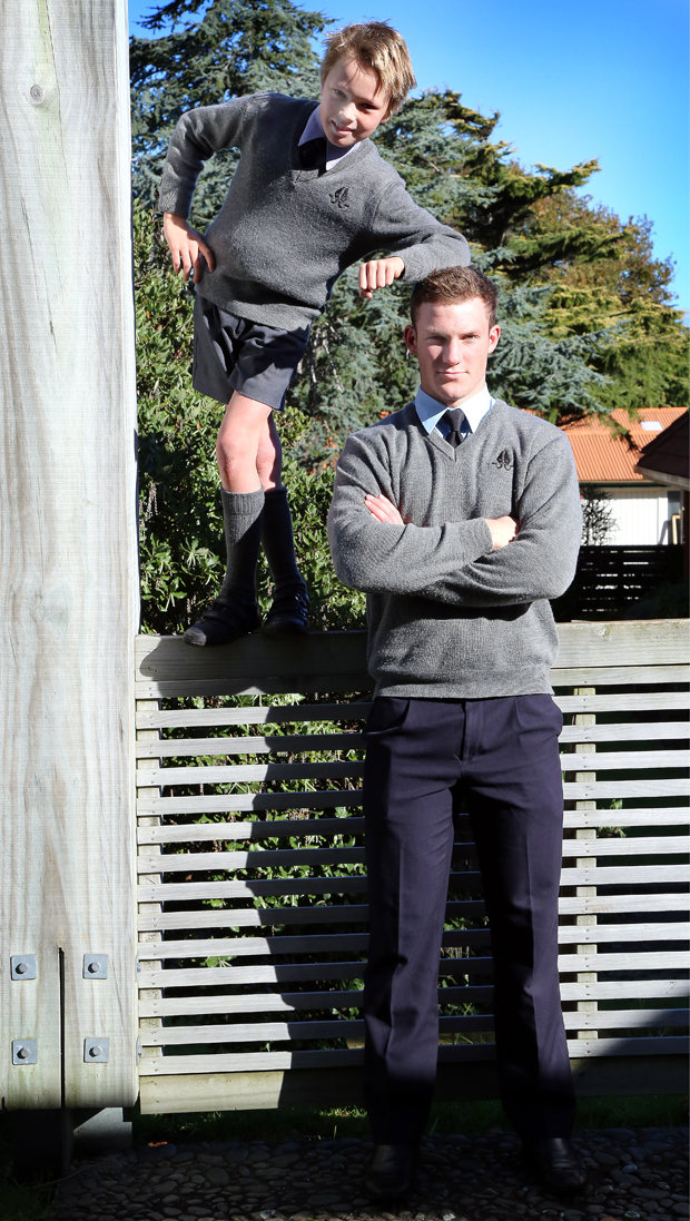 Wanganui Collegiate student Harry Unsworth (right) and St George's pupil Oliver Jones. Photo / Stuart Munro
