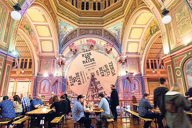 An 18m Ferris wheel was constructed in Melbourne's Royal
Exhibition Building for Gabs. Photo / GABS