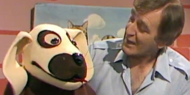 Host Chic Littlewood with puppet Nowcy the Dog.