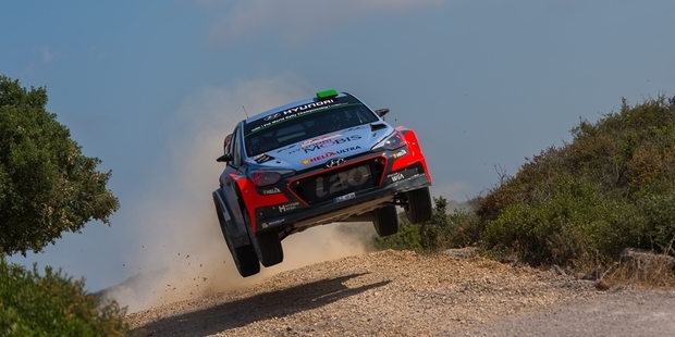 Hayden Paddon and John Kennard are back on Italian roads where they scored their first podium finish in a WRC event. Photo / Timo Anis