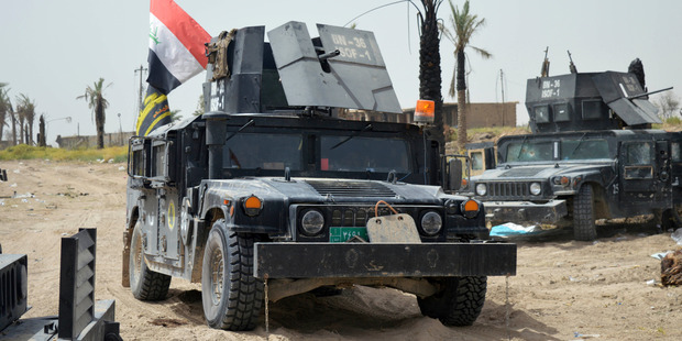 Iraq counterterrorism forces in the Shuhada neighbourhood of Fallujah, Iraq. Photo / AP