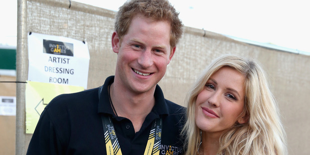 Prince Harry with Ellie Goulding backstage at the Invictus Games Closing Ceremony on September 14, 2014. Photo / Getty Images