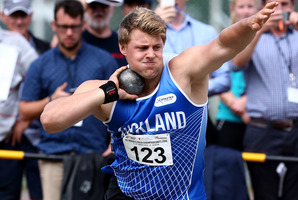Jacko Gill of Auckland competes in the 2016 National Track & Field Championships. Photo / Getty Images