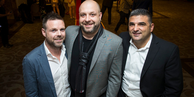 Ben Bayly, Mike Shatura and Michael Dearth attend the Lewisham Awards at The Langham. Photo / Jason Oxenham