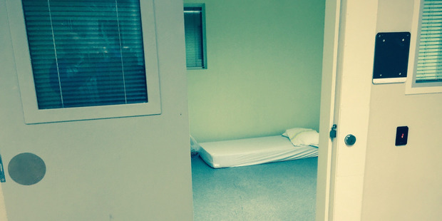 An example of a seclusion room at a government-run mental health facility. Ashley Peacock is being held in a room similar to this. His parents have never been allowed inside. Photo / Supplied
