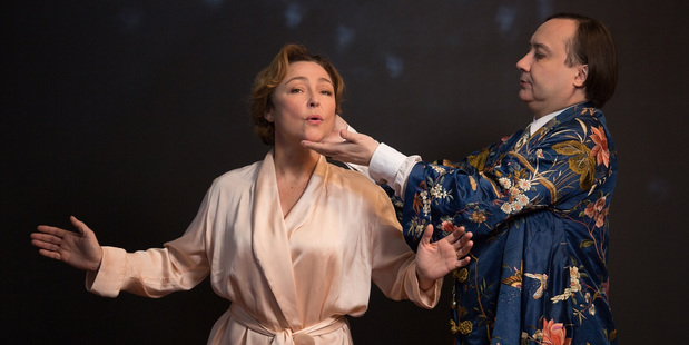 Catherine Frot with co-star Michel Fau.
