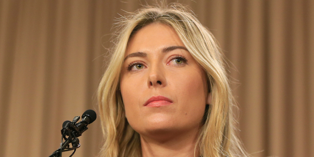 Maria Sharapova speakings about her failed drug test at the Australia Open. Photo / AP
