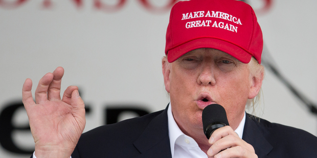 Donald Trump speaks to supporters and bikers at a Rolling Thunder rally at the National Mall. Photo / AP