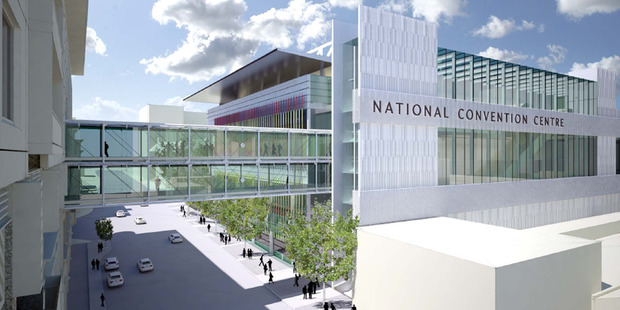 News that some of the steel framing for the new convention centre will be built by a US firm has sparked fury.
Photo / File