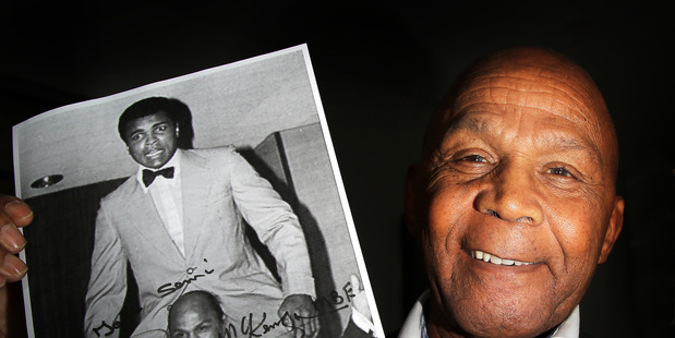 BROAD SHOULDERS: Former weightlifter Precious McKenzie recalls the time he lifted the late Muhammad Ali. PHOTO/STUART MUNRO