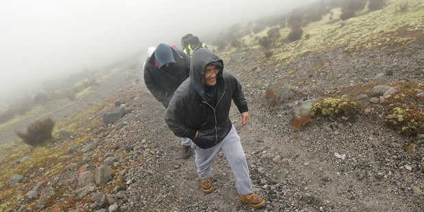 The annual pilgramage to the top of Mt Tarawera for the 125th anniversary of the eruption in 2011. Photo/File