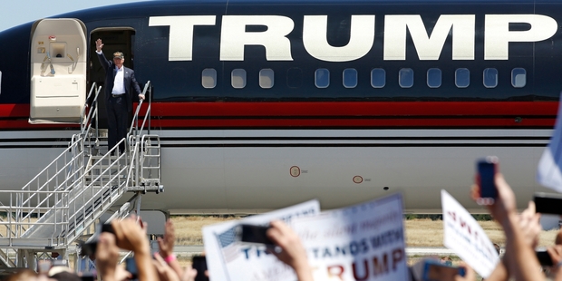 Donald Trump is campaigning in California, a move some Republicans feel is a waste of energy and resources. Photo / AP