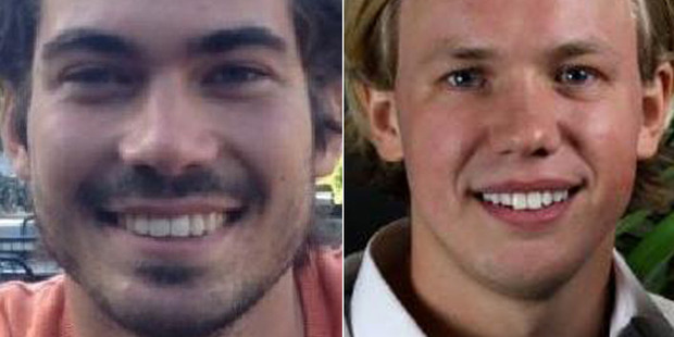 Peter Jonsson and Carl-Fredrik Arndt caught Brock Turner assaulting an unconscious woman behind a dumpster at California's Stanford University. Photo / LinkedIn/Facebook