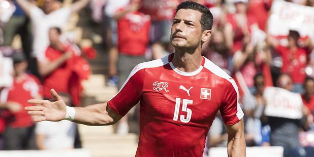 Swiss midfielder Blerim Dzemaili. Photo / AP