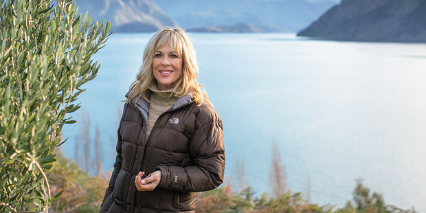 Annabel Langbein outside her lakeside home in Wanaka. Photo / Aliscia Young