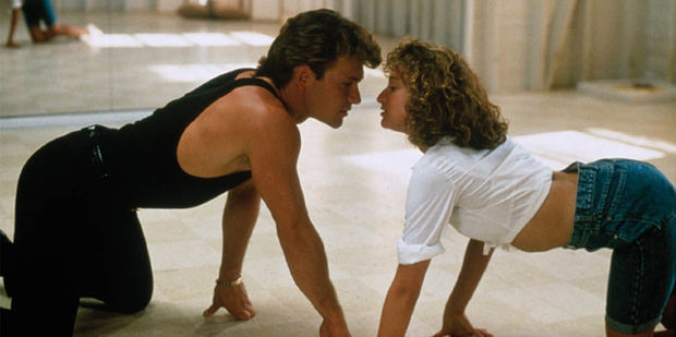 Patrick Swayze, and Jennifer Grey in Dirty Dancing, 1987.