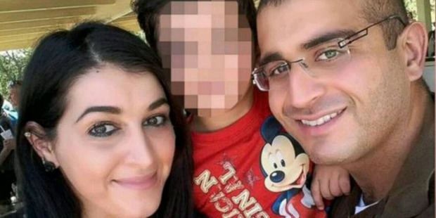 Noor Salman with her husband Omar Mateen and their child.