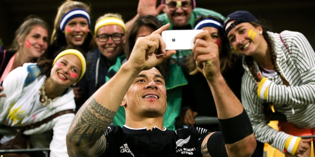 Selfie king Sonny Bill Williams. Photo / Getty Images