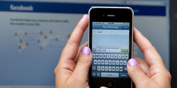 Cyberbullying seems to be done via text messaging and Facebook in the Bay of Plenty.