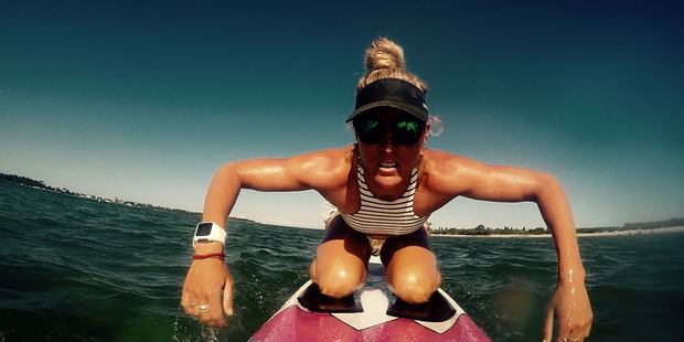 Juliana Bahr-Thompson will paddle by hand for 43 days straight. Photo / mermaidwithamessage.com.au