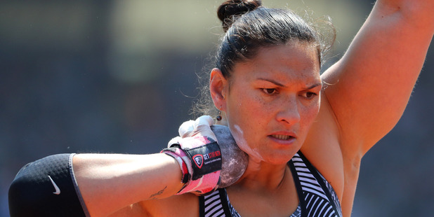 Valerie Adams competes in the IAAF Diamond League meeting at Birmingham. Photo / Getty Images