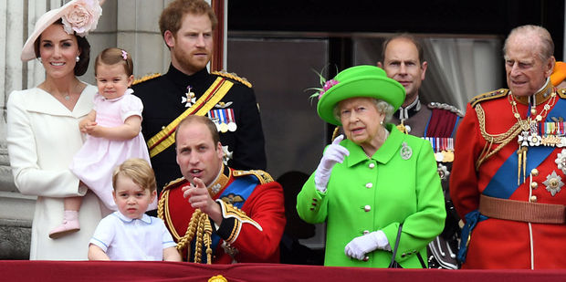 The royal family on the balcony during Trooping the Colour ceremony. Photo / Getty Images