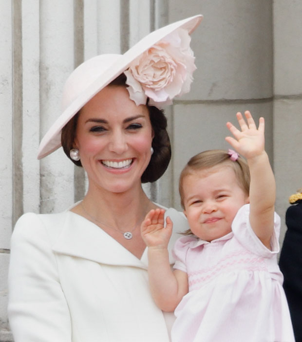 Catherine, Duchess of Cambridge and Princess Charlotte stand on the balcony during the Trooping the Colour. Photo / Getty Images