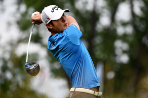 Danny Lee hits a shot during a practice round prior to the U.S. Open. Photo / Getty Images