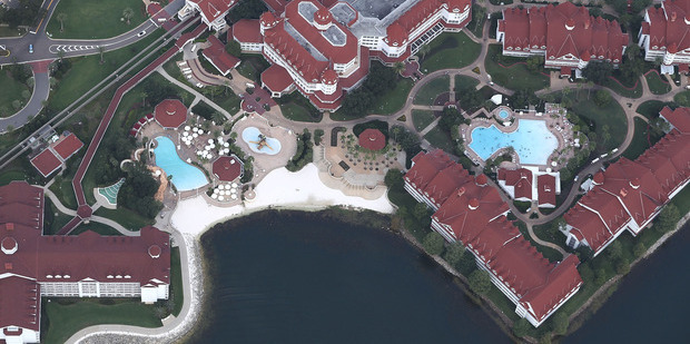 Search and rescue boats are seen on a beach near the Walt Disney World's Grand Floridian resort hotel. Photo / Getty Images