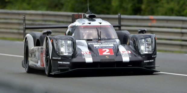 France's Romain Dumas drives his Porsche 919 Hybrid N2, during Le Mans practice. Photo / Getty Images