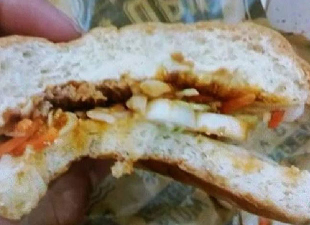 A customer shares an image of his KFC pulled pork burger. Photo / Facebook