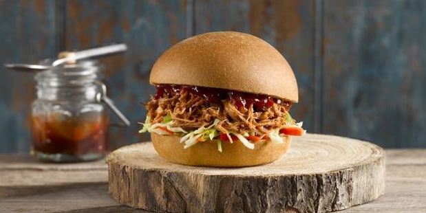 KFC's pulled pork burger will be available for a limited time. Photo / Facebook