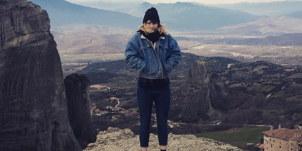 Actor Sofia McIntyre at Thessaloniki, in Greece.